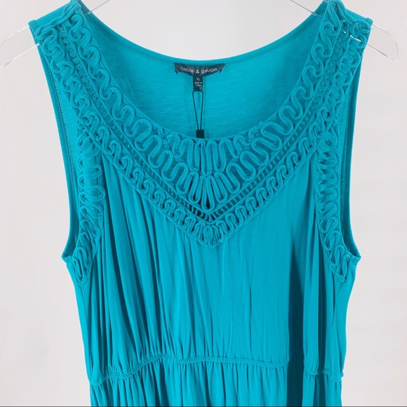 CABLE & GAUGE Midi Stretch SPRING DRESS - Picture 8 of 8